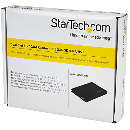 StarTech.com Lecteur de Carte Mémoire USB