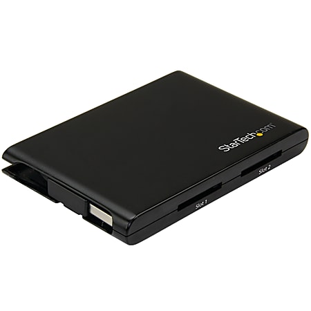StarTech.com 2 Slot USB 3.0 SD Card Reader w/ UASP - SD 4.0 UHS II - TAA Compliant - USB SD Card Reader - Dual SD Card Reader - SD, SDHC, SDXC, MultiMediaCard (MMC), microSD, miniSD, MMCmobile, Reduced Size MultiMediaCard (MMC), MMCplus