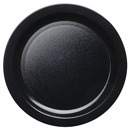 Cambro Camwear Round Dinnerware Plates, 9", Black, Set Of 48 Plates