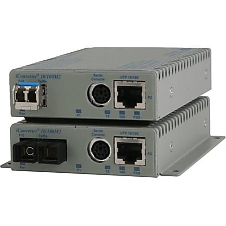 Omnitron Systems 10/100BASE-TX UTP to 100BASE-FX Media Converter and Network Interface Device - 1xRJ45  - 8907N1A