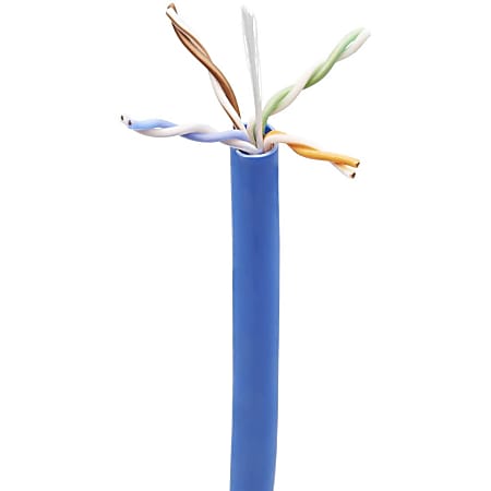 Tripp Lite Cat6 Gigabit Solid Core UTP Bulk Ethernet Cable CMP-LP 0.5A Plenum 100W PoE/PoE++ Blue 1000 ft. (304.8 m) - N22401KBLLP5