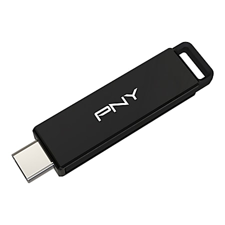 PNY Elite-X Type-C USB-C 3.2 Gen 1 Flash Drive, 64GB, Black