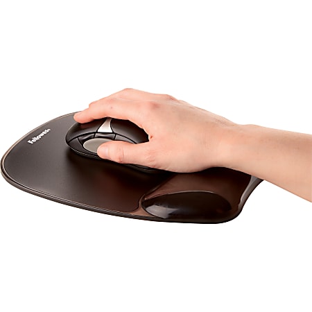 Fellowes Gel Crystals Mouse Pad With Wrist Rest 1 H x 7 1516 W x 9 14 D  Black - Office Depot