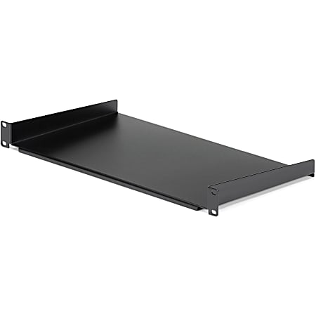 StarTech.com 1U Rack Shelf - 10in Deep - Rack Mount Shelf - Server Rack Shelf - Cantilever Shelf - Network Rack Shelf - 1U Shelf - For Server, A/V Equipment, LAN Switch, Patch Panel - 1U Rack Height - Rack-mountable - Black - Steel