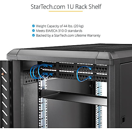 Cable Matters 2U Server Rack Shelf - 15 Inch Depth Steel Shelf For 19 Inch Rack, 55lb Capacity