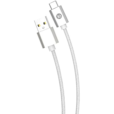 iEssentials USB/USB-C Data Transfer Cable - 6 ft USB/USB-C Data Transfer Cable - First End: USB Type C - Second End: USB Type A - White