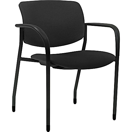 Lorell® Contemporary Stacking Chair, Black
