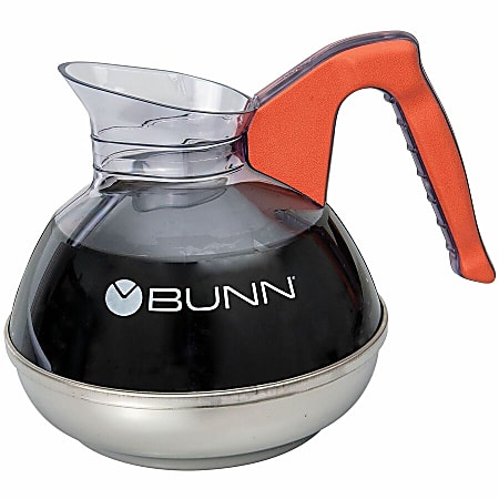 BUNN Easy Pour 12 Cup Commercial Coffee Decanter Decaffeinated Orange  Handle - Office Depot