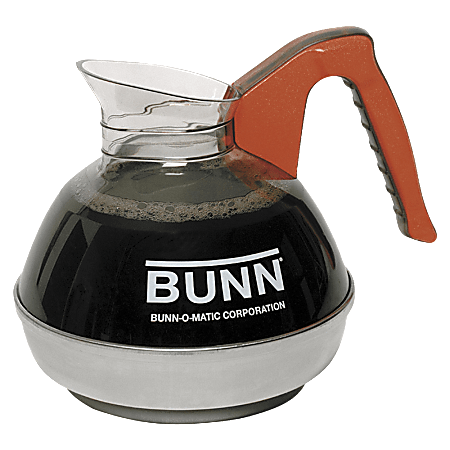 BUNN Easy Pour 12 Cup Commercial Coffee Decanter Decaffeinated Orange  Handle - Office Depot