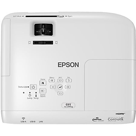 Epson PowerLite X49 LCD Projector 43 Ceiling Mountable 1024x 768