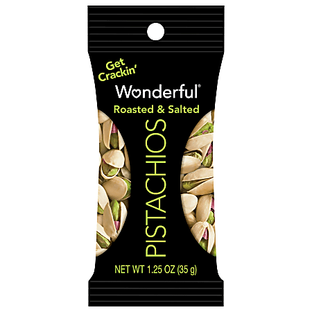 Wonderful Pistachios Roasted Salted In Shell Pistachios 1.25 Oz Box Of ...