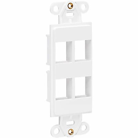 Tripp Lite Center Plate Insert Decora Vertical 4-Port for A/V VoIP Ethernet, N042D004VWH