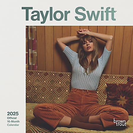 2025 BrownTrout Entertainment Monthly Mini Wall Calendar, 7" x 7", Taylor Swift, January 2025 To December 2025