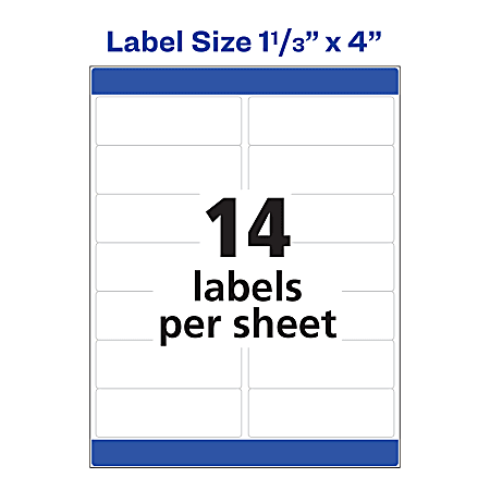 Avery Easy Peel Address Labels With Sure Feed Technology 8195 Rectangle 23 X 1 34 Matte White Pack Of 1500 - Office Depot