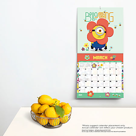 2024 Brown Trout Monthly Square Wall Calendar 12 x 12 Minions January To  December - Office Depot