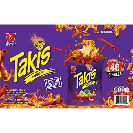 Takis Fuego Chips 1 Oz Pack Of 46 Bags - Office Depot