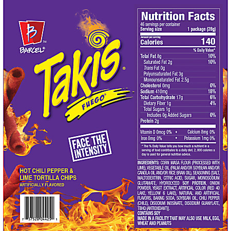 Takis Fuego 1 Oz Pack Of 46 Bags - Office Depot