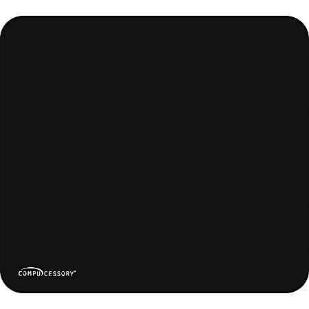   Basics Large Square Computer Mouse Pad, Cloth and  Rubberized Base, Black : Office Products