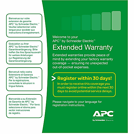 APC by Schneider Electric Service Pack - Extended Warranty - 3 Year - Warranty - Technical - Electronic and Physical