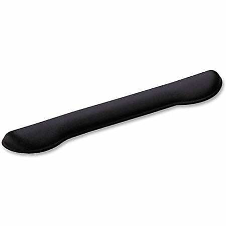 Compucessory Fabric-covered Gel Wrist Rest, 18"H x 3"W x 1"D, Black, Gel, Rubber, Stain Resistant