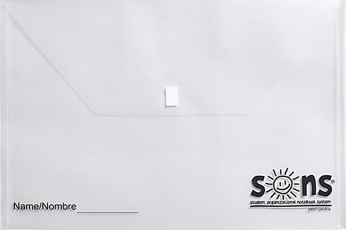 SONS System Envelopes, 11" x 11", Velcro Closure, White