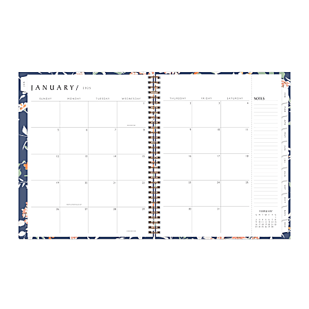 2025 Blue Sky WeeklyMonthly Planning Calendar 8 12 x 11 Effie January