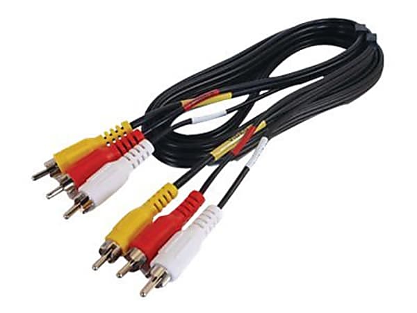 C2G 50ft Value Series Composite Video + Stereo Audio Cable - RCA Male - RCA Male - 50ft - Black