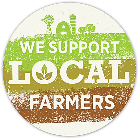 Custom Printed Full-Color Window Decal Cling Labels And Stickers, 5" Circle, Box Of 250 Labels