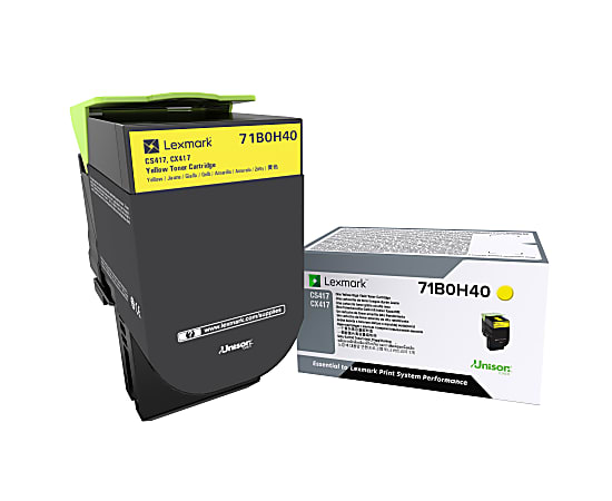 Lexmark™ 71B0H40 Yellow High Yield Toner Cartridge