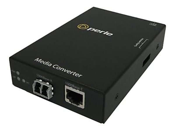 Perle S-1000-M2LC2 - Fiber media converter - GigE - 1000Base-LX, 1000Base-T - RJ-45 / LC multi-mode - up to 1.2 miles - 1310 nm