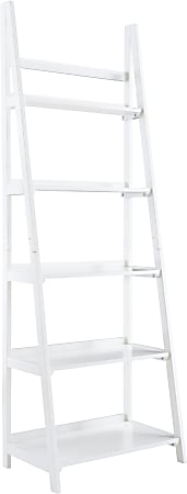 Linon Liberty 72"H 5-Shelf Bookcase, White