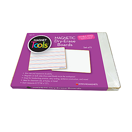 Dowling Magnets® Magnetic Dry-Erase Lined & Blank Boards,
