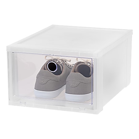 Iris wide clear pull down front access shoe new arrivals box