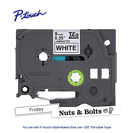洋楽 SMOOTHE TEDDY B G-RAP TAPE Brother P touch TZe221 Laminated 38 x 26.2 ft 9mm x 8m Black on