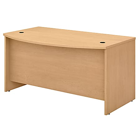 Bush Business Furniture Studio C Bow Front Desk, 60"W x 36"D, Natural Maple, Standard Delivery