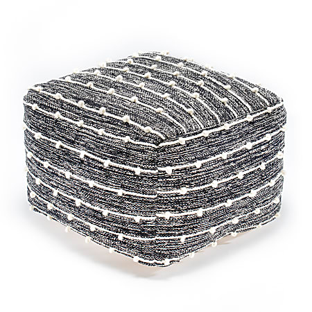 Anji Mountain Betty Boop Pouf Ottoman, Black/Ivory