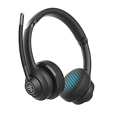 JLab Audio GoWork Over Ear Wireless Headphones Black Office Depot