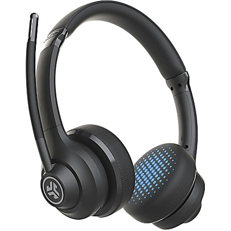 JLab Audio GoWork Over Ear Wireless Headphones Black Office Depot