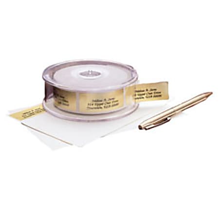 Custom Roll Address Deluxe Clear Acrylic Holder/Dispenser, 4” Diameter