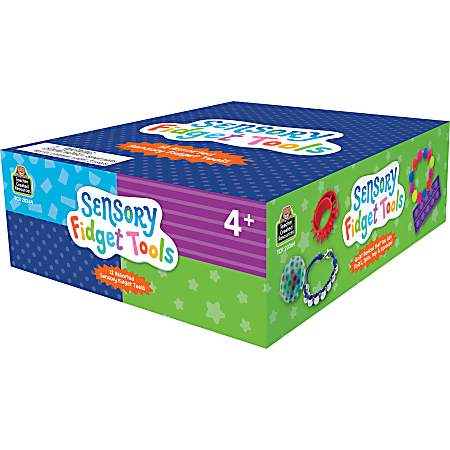 Teacher Created Resources Sensory Fidget Tools, Assorted Colors, Grades 3 To 12, Set Of 12 Tools