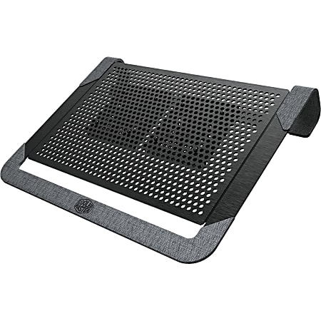 Cooler Master Notepal U2 Plus V2 Updated Laptop Cooler - Upto 17" Screen Size Notebook Support - 2 Fan(s) - 2000 rpm - 231.9 gal/min - Aluminum, Metal Mesh, Plastic, Rubber, Cloth - Black