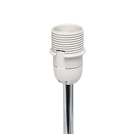 Simple Designs Chrome Mini Basic Table Lamp With Blue Fabric Photo Inspiration