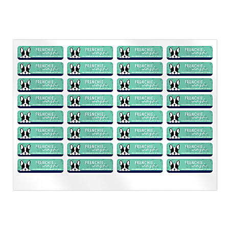 Personalized Custom Printed, Return Sheet Address Labels, White, 2-1/2" x 3/4", 32 Labels Per Sheet, 4 Sheets Per Pack