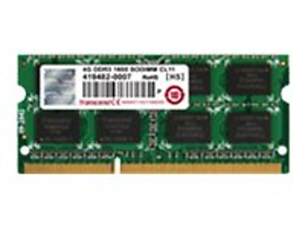 Transcend JetRAM - DDR3 - module - 4 GB - SO-DIMM 204-pin - 1600 MHz / PC3-12800 - CL11 - 1.5 V - unbuffered - non-ECC - for Lenovo IdeaPad Y410p