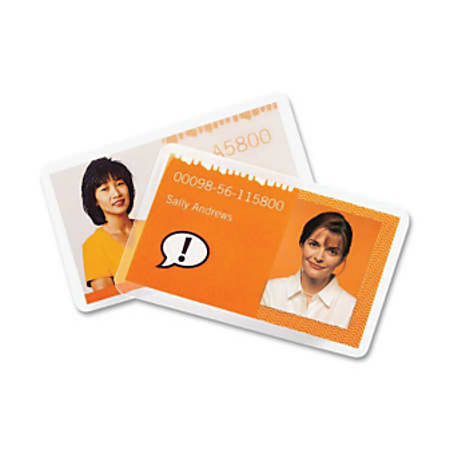 GBC® HeatSeal® UltraClear™ Thermal Laminating Pouches, Badge/ID Card Size, Pack Of 25