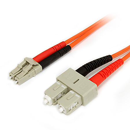 StarTech.com 5m Fiber Optic Cable  - LSZH - LC/SC - OM1 - LC to SC Fiber Patch Cable  - 5m LC/SC Fiber Optic Cable - 5 m LC to SC Fiber Patch Cable - 5 meter LC to SC Fiber Cable  - LSZH - LC/SC - OM1 Fiber Cable