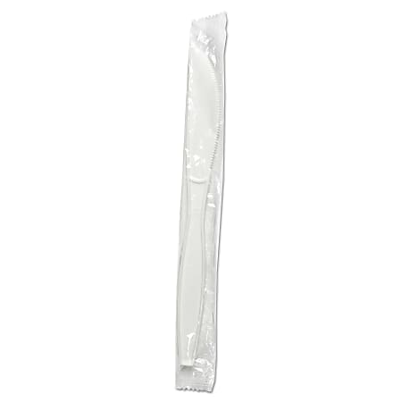 Boardwalk Heavyweight Wrapped Polypropylene Knives, White, Pack Of 1,000 Knives