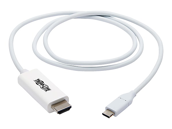 Tripp Lite USB C To HDMI Adapter Cable, 3', White