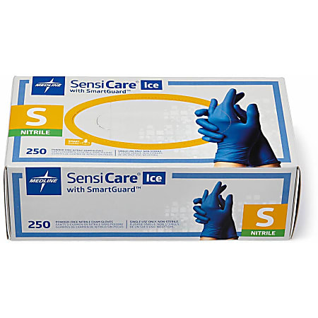 Medline SensiCare Ice Blue Nitrile Exam Gloves - Medium Size - Dark Blue - Comfortable, Chemical Resistant, Latex-free, Textured Fingertip, Non-sterile, Durable - For Medical - 250 / Box - 9.50 Medline SensiCare Ice Blue Nitrile Exam Gloves - Medium Size - Dark Blue - Comfortable, Chemical Resistant, Latex-free, Textured Fingertip, Non-sterile, Durable - For Medical - 250 / Box - 9.50
