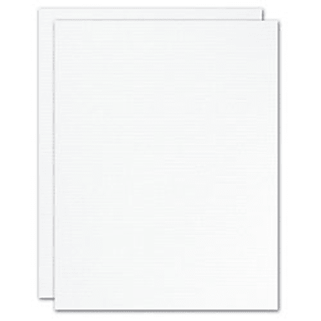 Blank Stationery Second Sheets For Custom Letterhead, 24 Lb, 8-1/2" x 11", White Laid, Box Of 500 Sheets